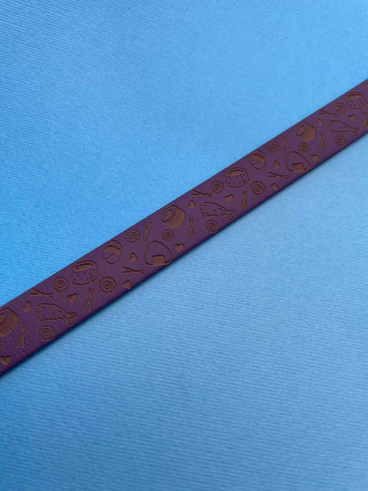 Collier biothane pour chien motif Gourmandises japonaises Ocaria et Compagnie