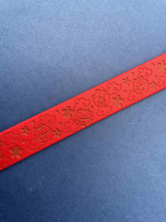 Collier biothane pour chien motif Maneki Neko Ocaria et Compagnie