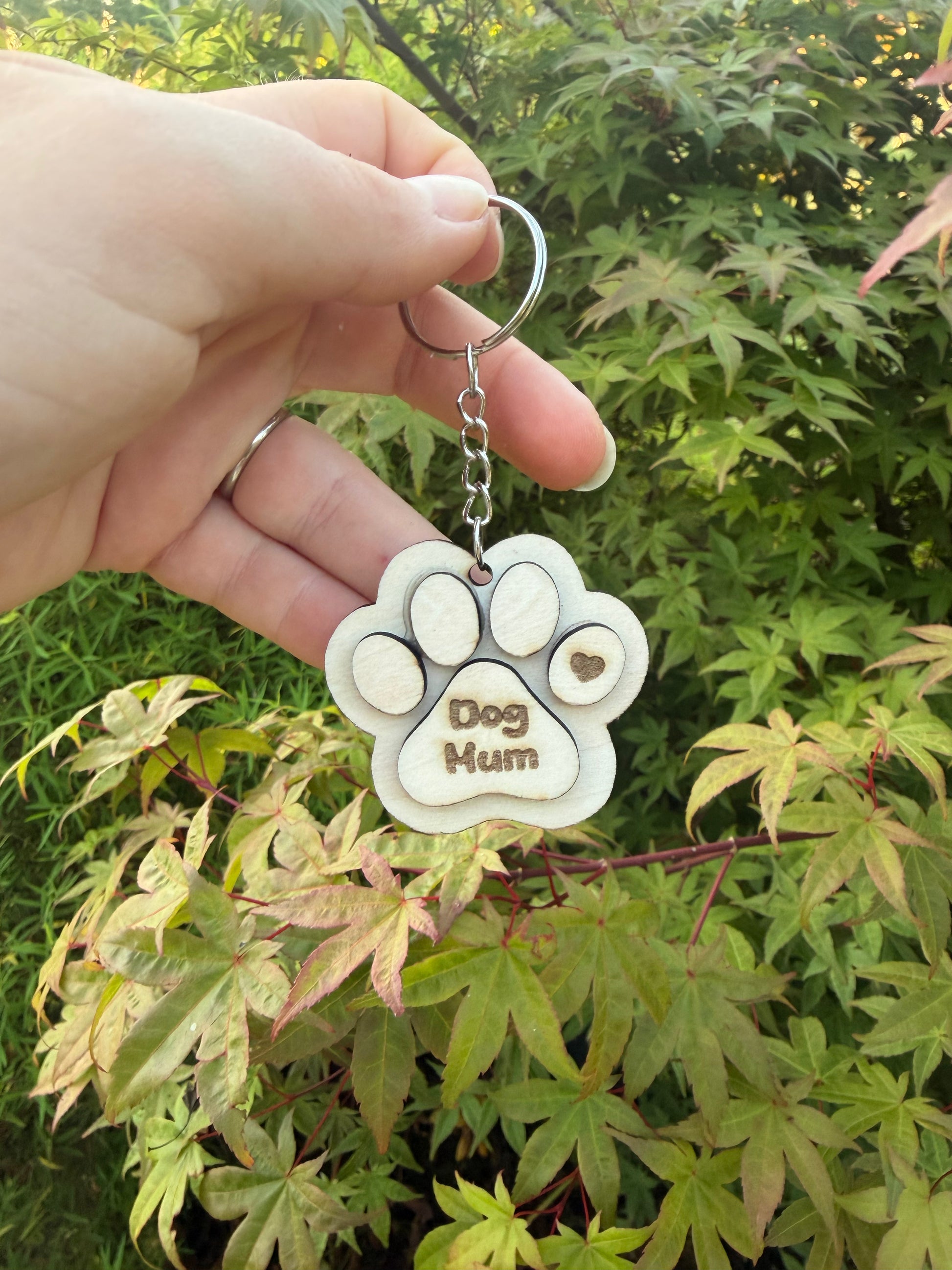 Porte clé patte dog Mum