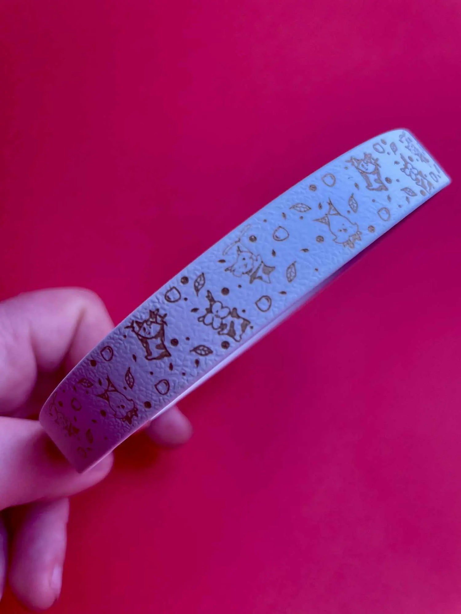 Collier biothane pour chien motif Nia haha !! Ocaria et Compagnie