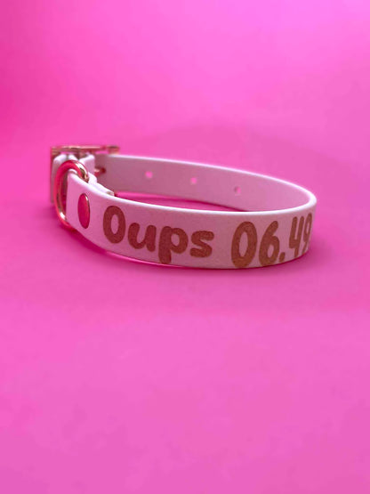 Collier pour chien biothane avec gravure nom de l'animal