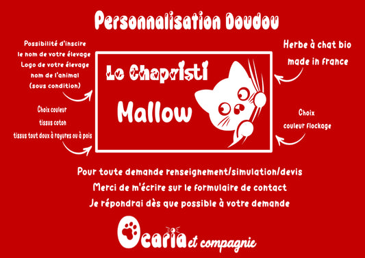 A personnaliser Doudou jouet pour chat