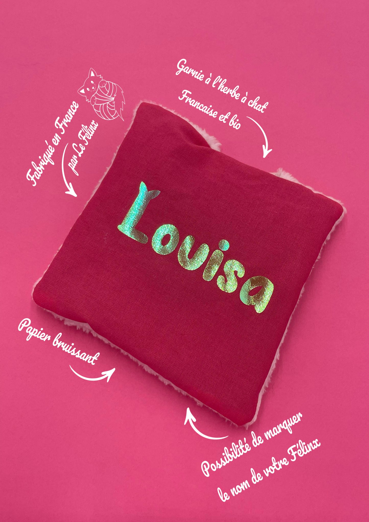 Carré crispy personnalisable jouet pour chat Bambi