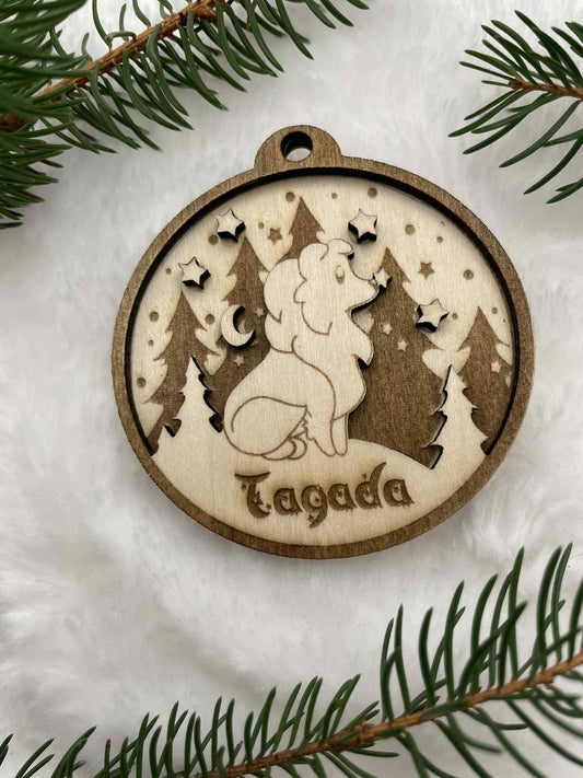 Boule de Noël chien personnalisable modèle Lucie